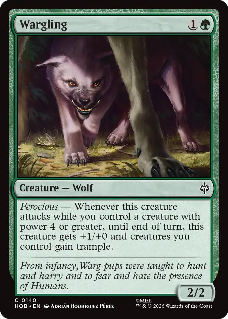 Wargling [The Hobbit] | Cards and Coasters CA