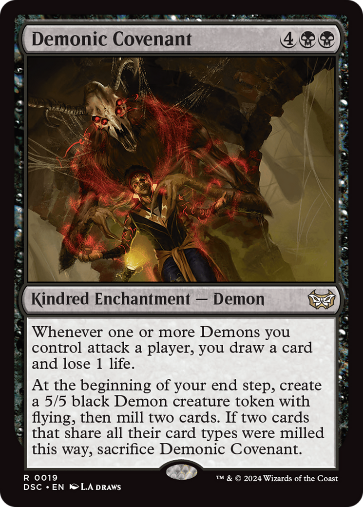 Demonic Covenant [Duskmourn: House of Horror Commander] | Cards and Coasters CA