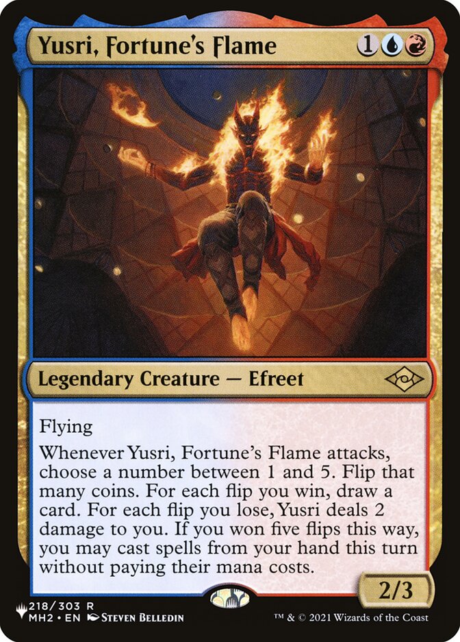 Yusri, Fortune's Flame [Secret Lair: Heads I Win, Tails You Lose] | Cards and Coasters CA