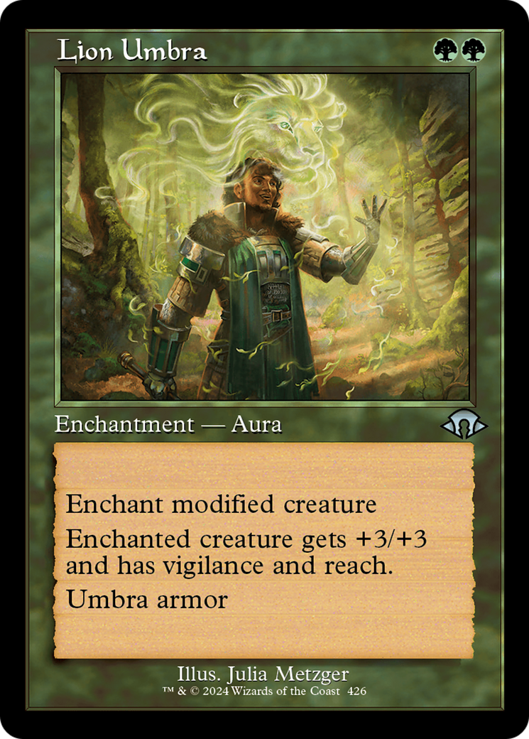 Lion Umbra (Retro Frame) [Modern Horizons 3] | Cards and Coasters CA