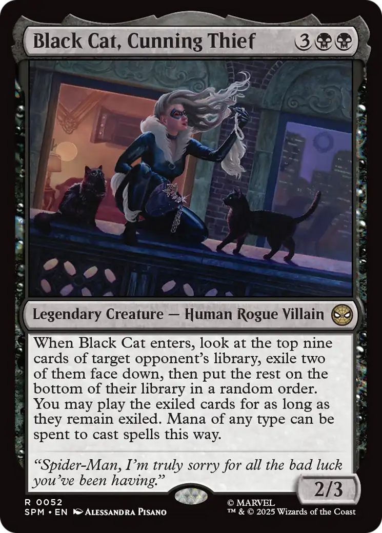 Black Cat, Cunning Thief [Marvel's Spider-Man] | Cards and Coasters CA