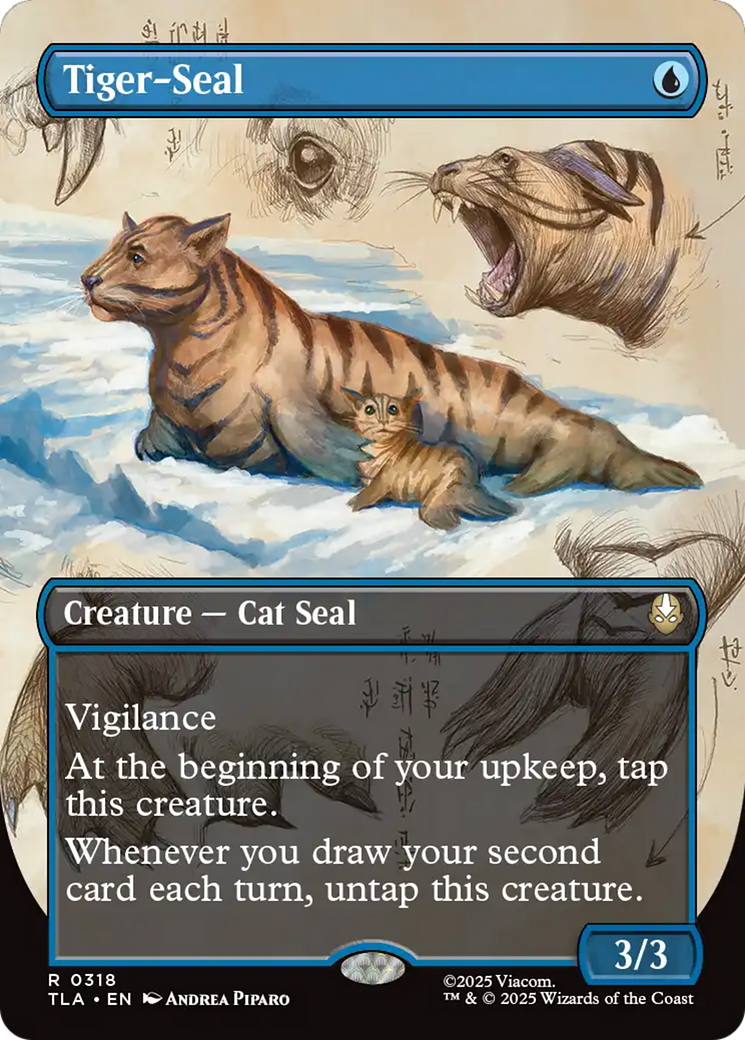 Tiger-Seal (Borderless) [Avatar: The Last Airbender] | Cards and Coasters CA