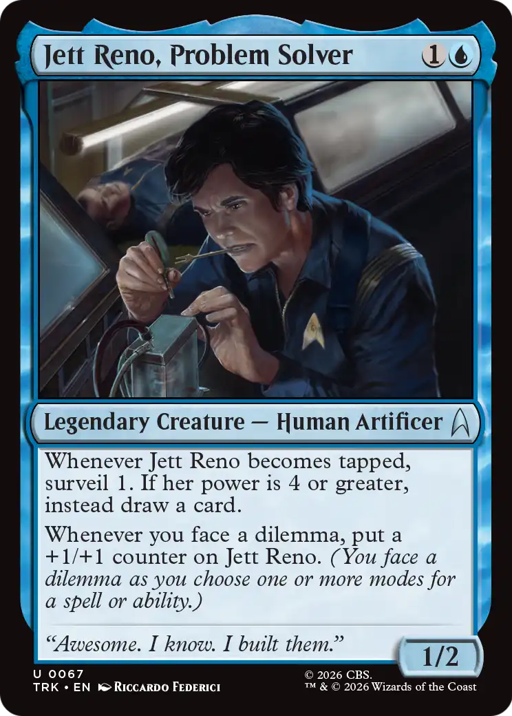 Jett Reno, Problem Solver [Star Trek] | Cards and Coasters CA