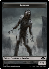 Zombie (Ripple Foil) // Insect (0027) Double-Sided Token [Modern Horizons 3 Tokens] | Cards and Coasters CA