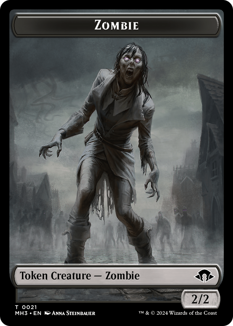 Zombie // Plant Double-Sided Token [Modern Horizons 3 Tokens] | Cards and Coasters CA