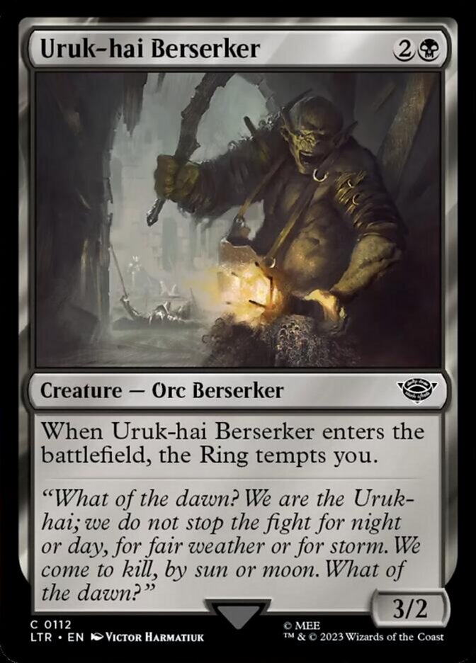 Uruk-hai Berserker [The Lord of the Rings: Tales of Middle-Earth] | Cards and Coasters CA