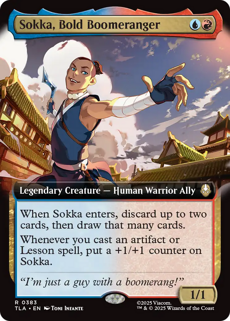 Sokka, Bold Boomeranger (Extended Art) [Avatar: The Last Airbender] | Cards and Coasters CA