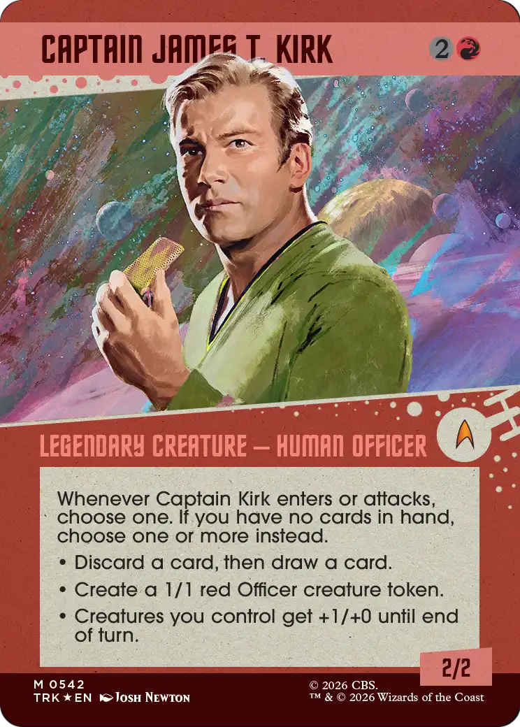 Captain James T. Kirk (Showcase) (Surge Foil) [Star Trek] | Cards and Coasters CA