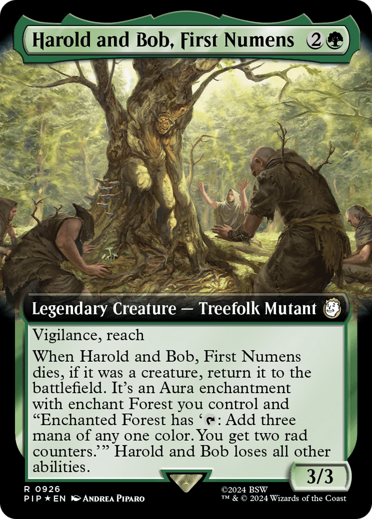 Harold and Bob, First Numens (Extended Art) (Surge Foil) [Fallout] | Cards and Coasters CA