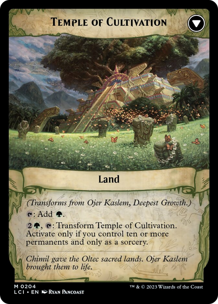 Ojer Kaslem, Deepest Growth // Temple of Cultivation [The Lost Caverns of Ixalan] | Cards and Coasters CA