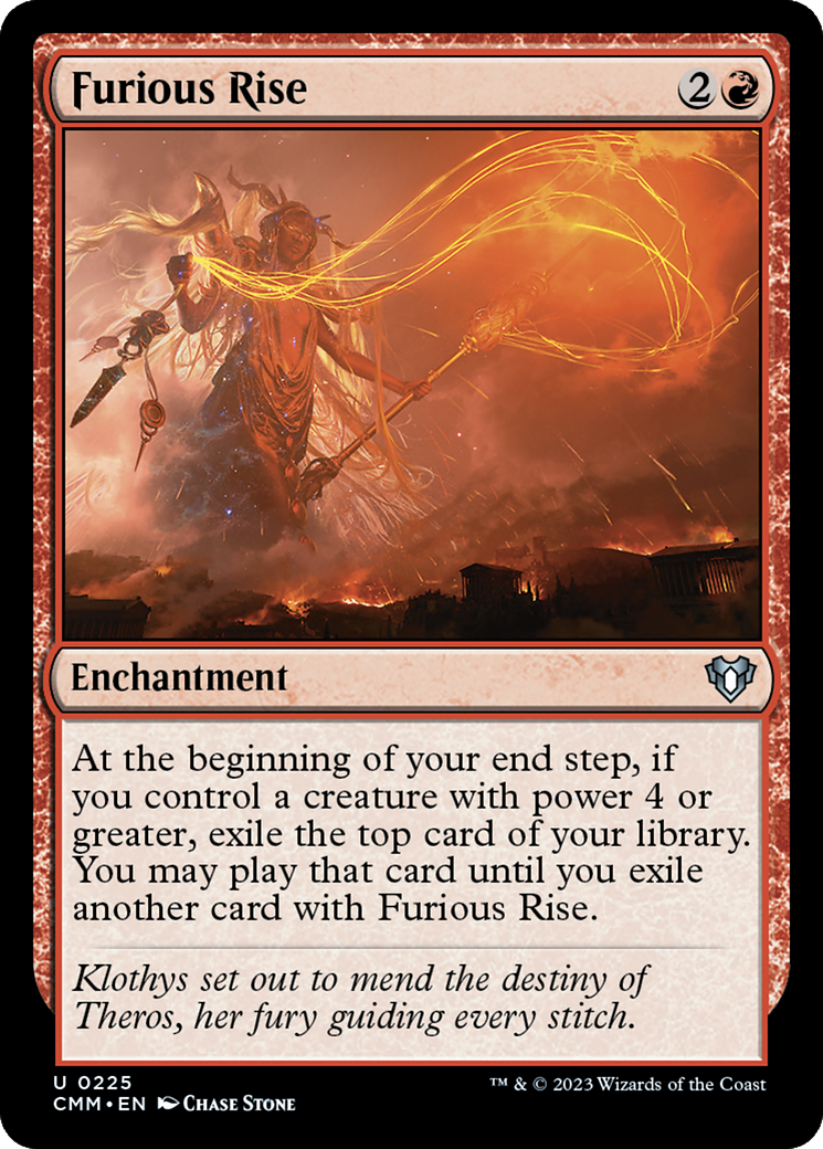 Furious Rise [Commander Masters] | Cards and Coasters CA