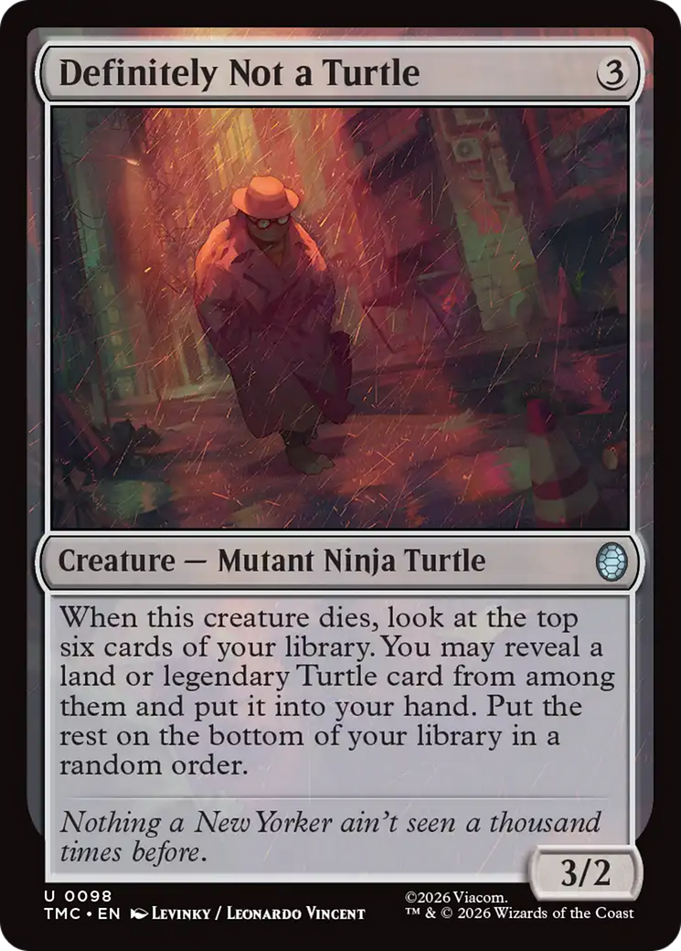 Definitely Not a Turtle [Teenage Mutant Ninja Turtles Commander] | Cards and Coasters CA