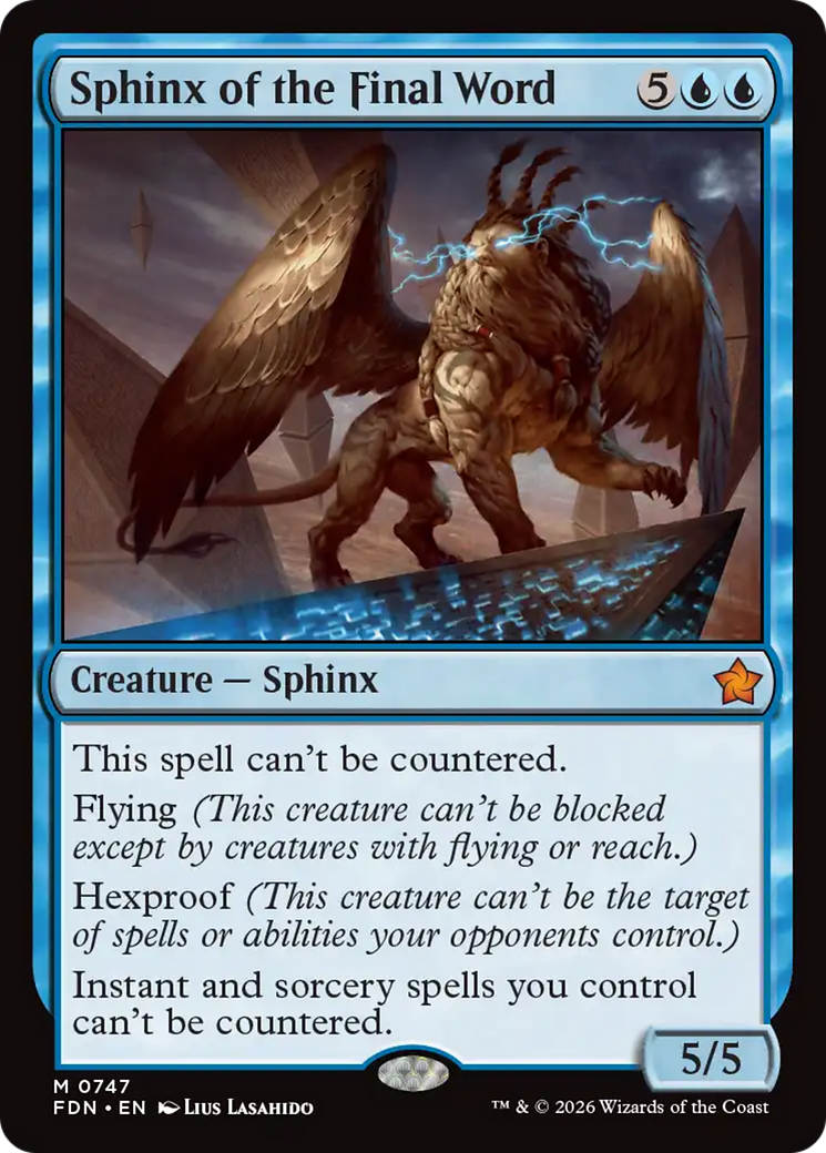 Sphinx of the Final Word (0747) [Foundations] | Cards and Coasters CA