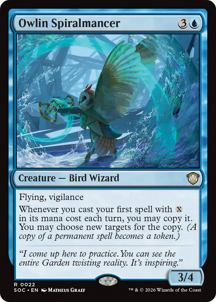 Owlin Spiralmancer [Secrets of Strixhaven Commander] | Cards and Coasters CA