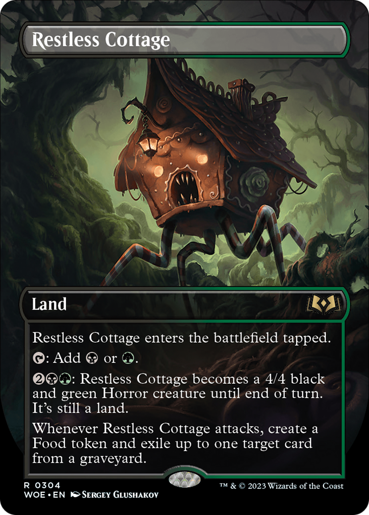 Restless Cottage (Borderless Alternate Art) [Wilds of Eldraine] | Cards and Coasters CA