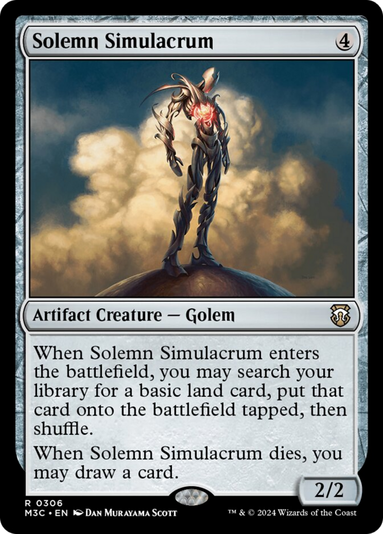 Solemn Simulacrum (Ripple Foil) [Modern Horizons 3 Commander] | Cards and Coasters CA