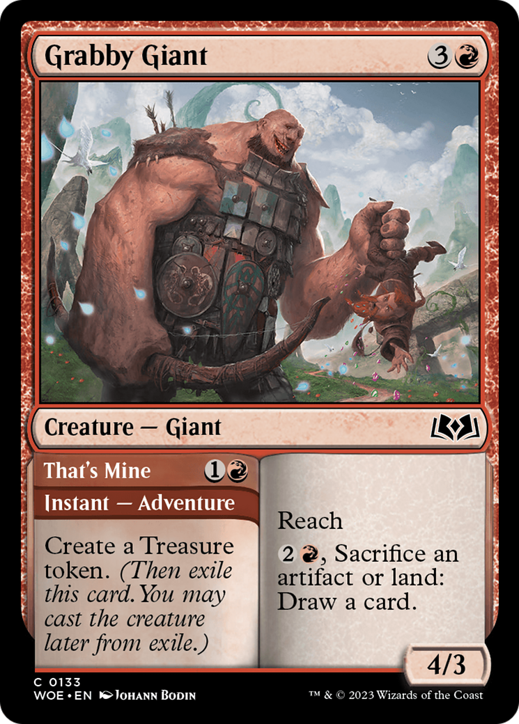 Grabby Giant // That's Mine [Wilds of Eldraine] | Cards and Coasters CA