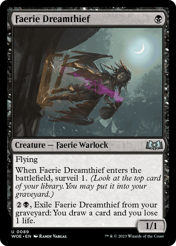 Faerie Dreamthief [Wilds of Eldraine] | Cards and Coasters CA