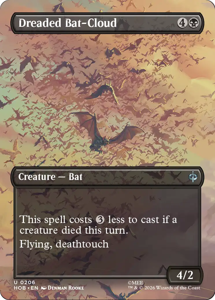 Dreaded Bat-Cloud (Borderless) [The Hobbit] | Cards and Coasters CA