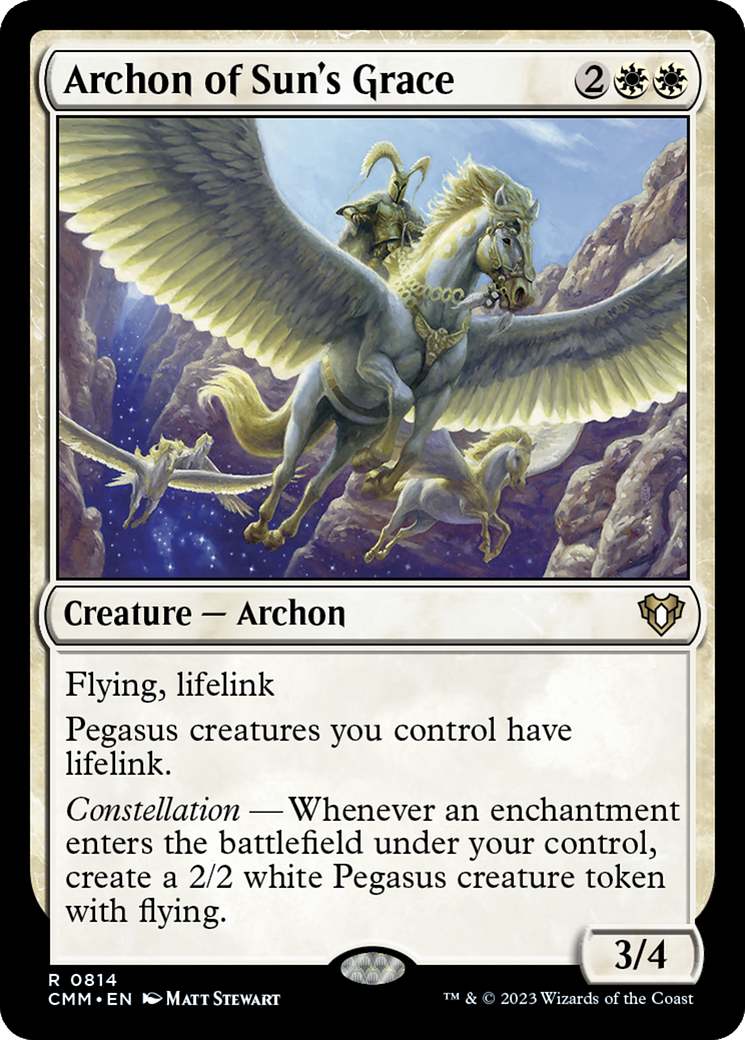 Archon of Sun's Grace [Commander Masters] | Cards and Coasters CA