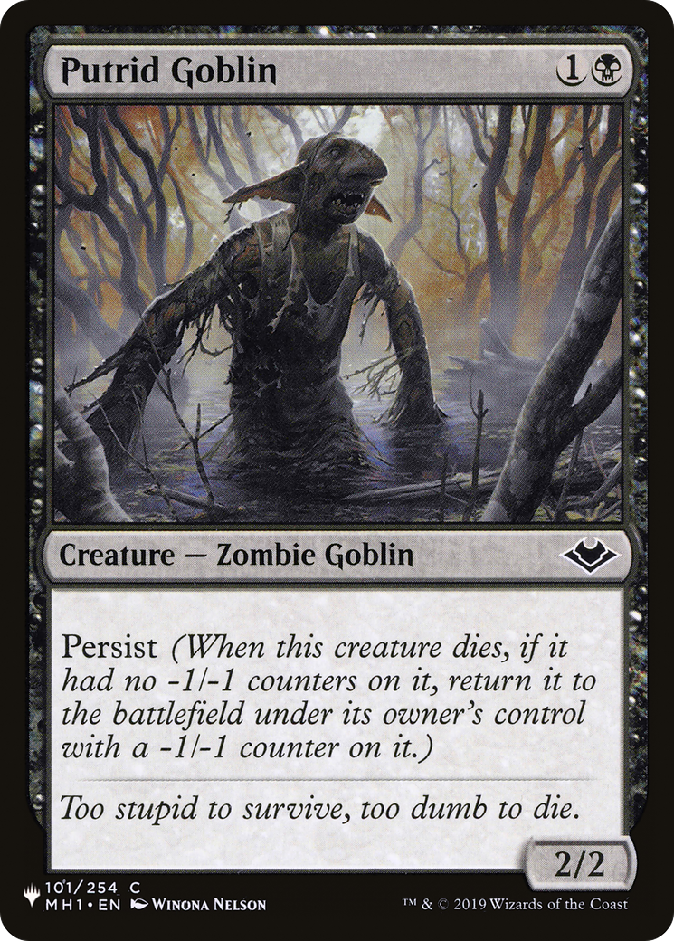 Putrid Goblin [The List Reprints] | Cards and Coasters CA