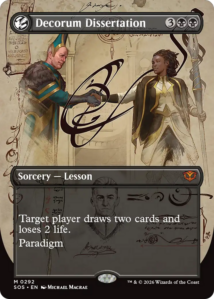 Decorum Dissertation (Borderless) [Secrets of Strixhaven] | Cards and Coasters CA