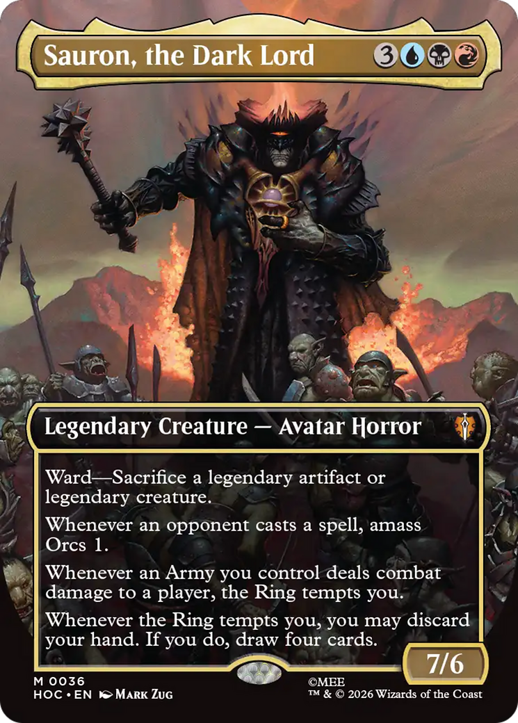 Sauron, the Dark Lord (Borderless) [The Hobbit] | Cards and Coasters CA