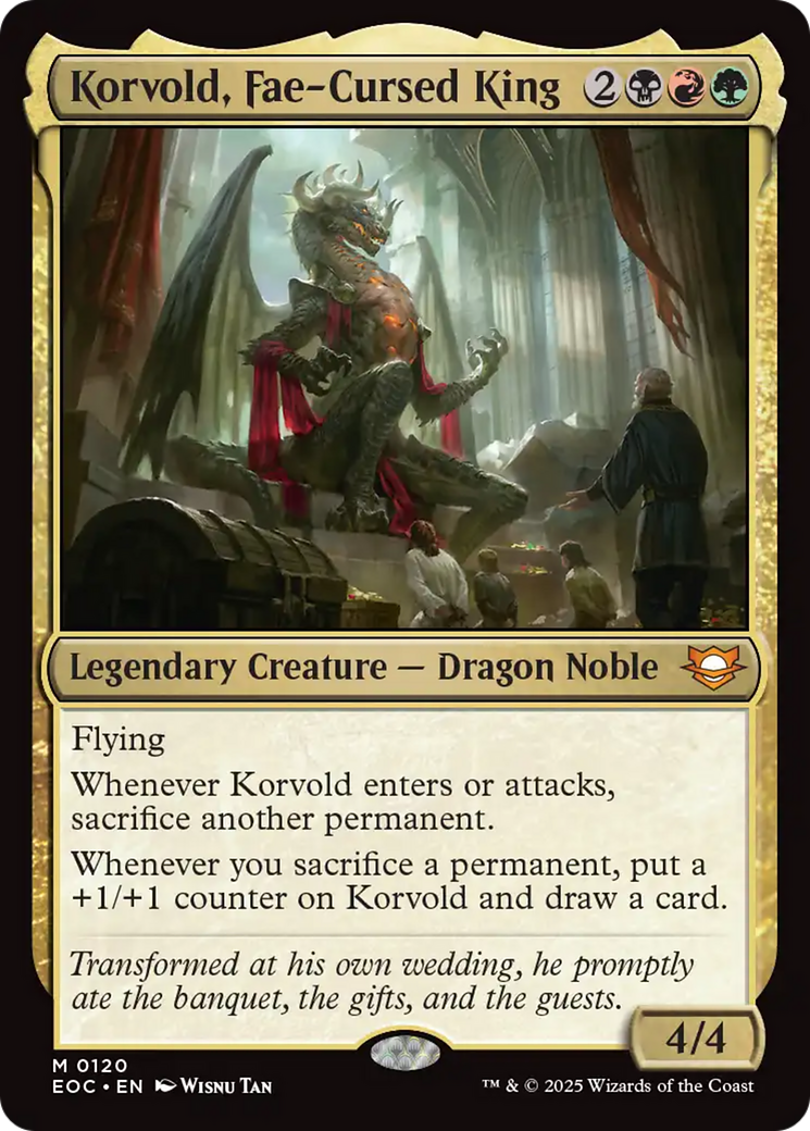 Korvold, Fae-Cursed King [Edge of Eternities Commander] | Cards and Coasters CA