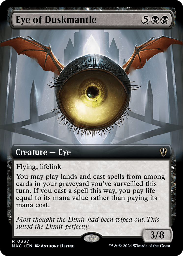 Eye of Duskmantle (Extended Art) [Murders at Karlov Manor Commander] | Cards and Coasters CA