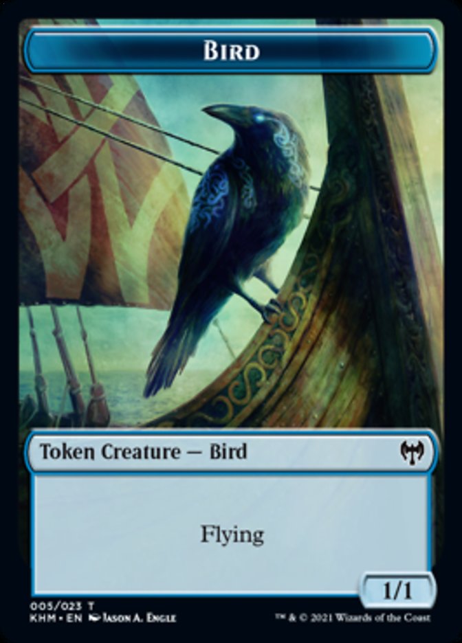 Bird Token [Kaldheim Tokens] | Cards and Coasters CA