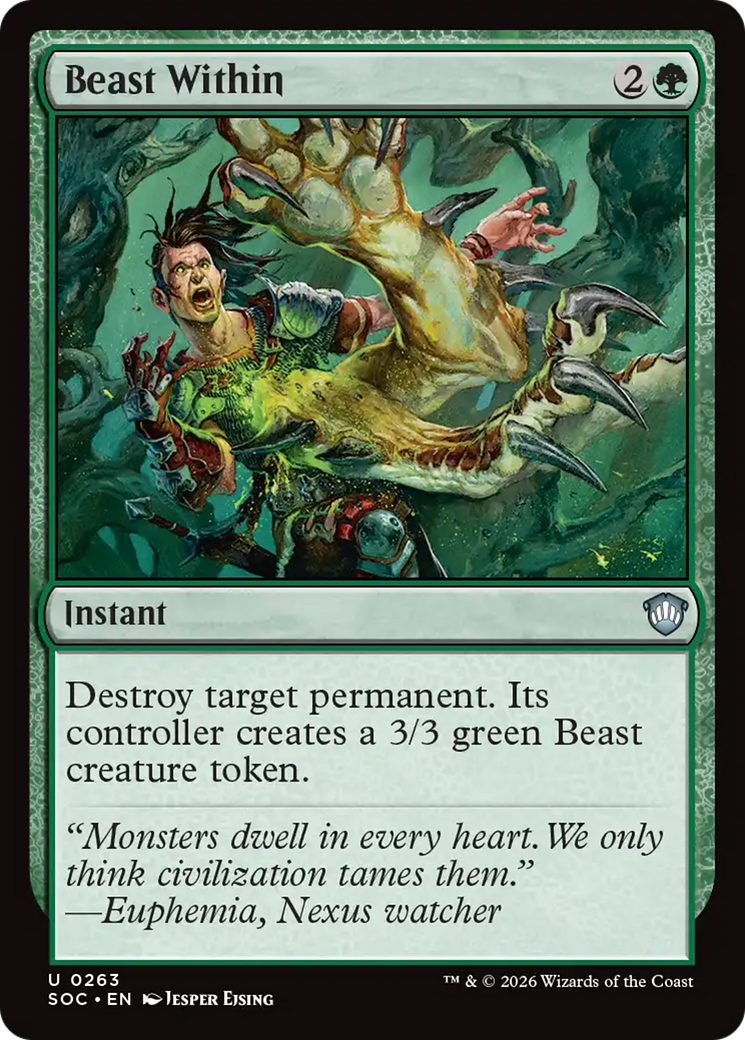 Beast Within [Secrets of Strixhaven Commander] | Cards and Coasters CA