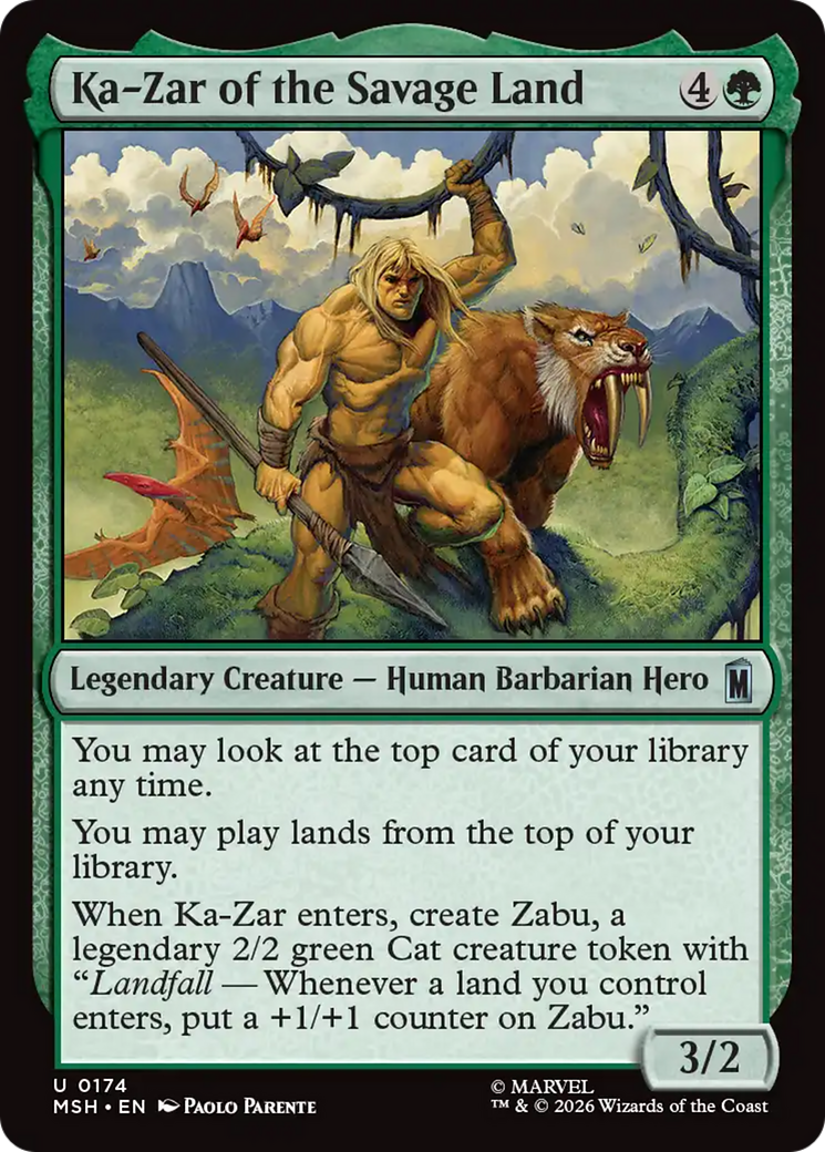 Ka-Zar of the Savage Land [Marvel Super Heroes] | Cards and Coasters CA
