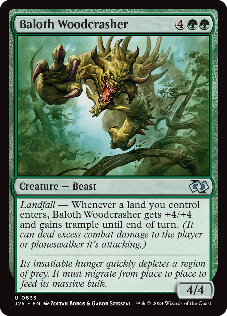 Baloth Woodcrasher [Foundations Jumpstart] | Cards and Coasters CA