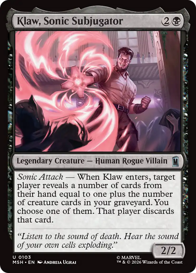 Klaw, Sonic Subjugator [Marvel Super Heroes] | Cards and Coasters CA
