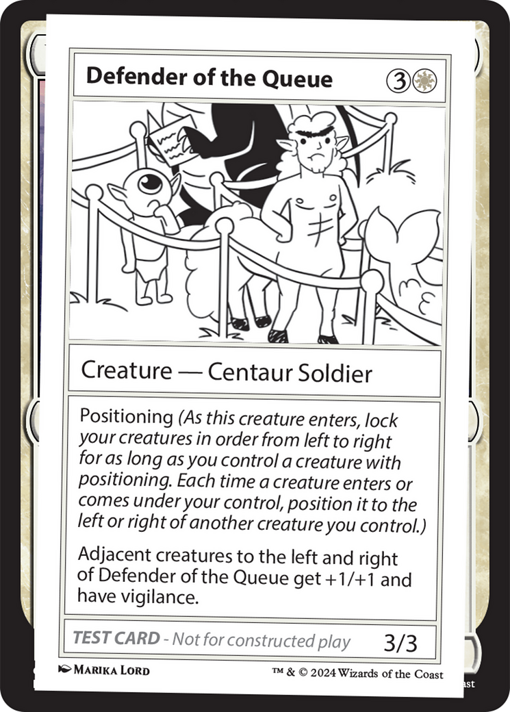 Defender of the Queue [Mystery Booster 2 Playtest Cards] | Cards and Coasters CA