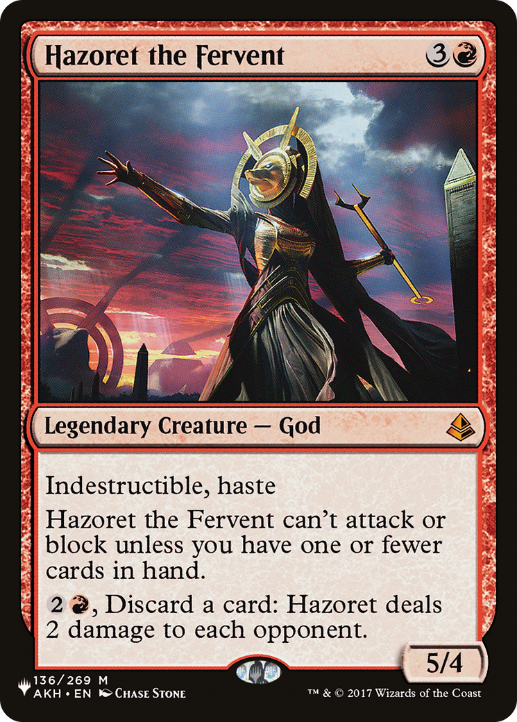 Hazoret the Fervent [The List Reprints] | Cards and Coasters CA