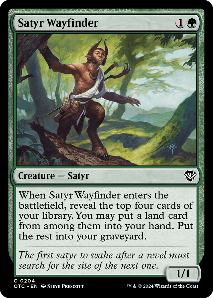 Satyr Wayfinder [Outlaws of Thunder Junction Commander] | Cards and Coasters CA