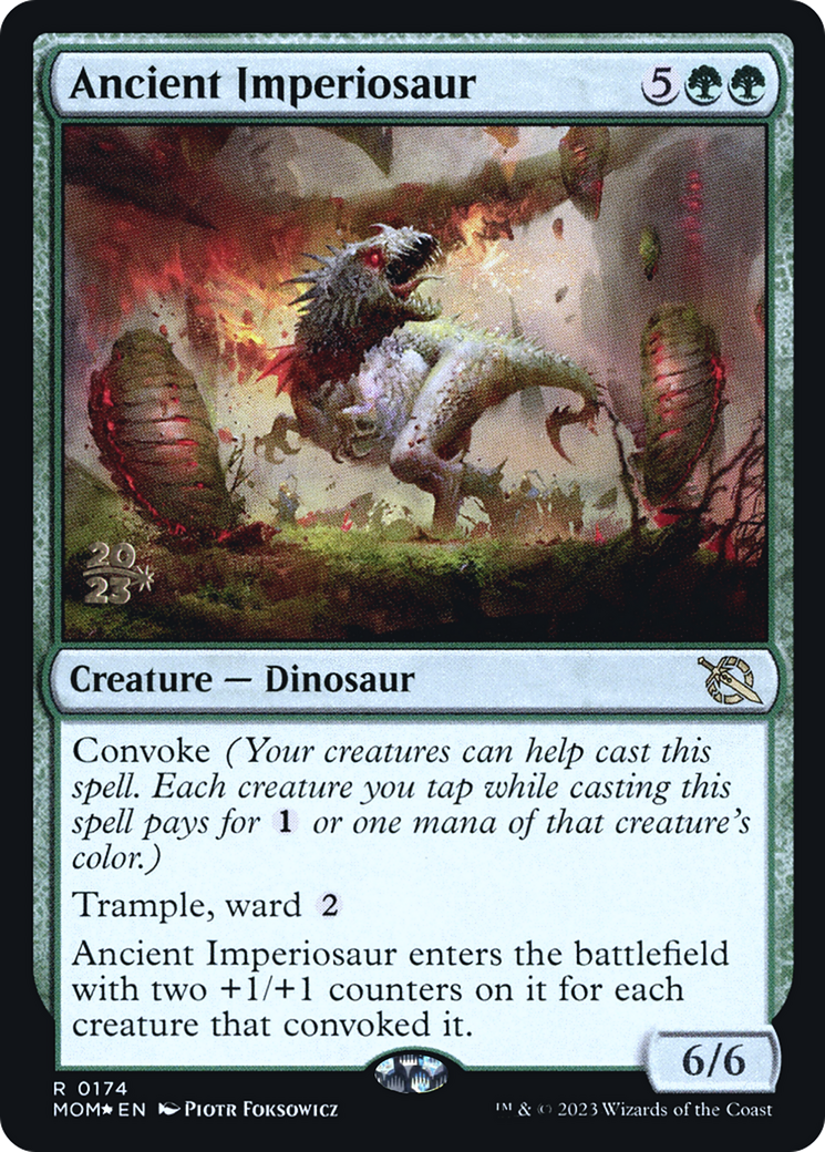 Ancient Imperiosaur [March of the Machine Prerelease Promos] | Cards and Coasters CA