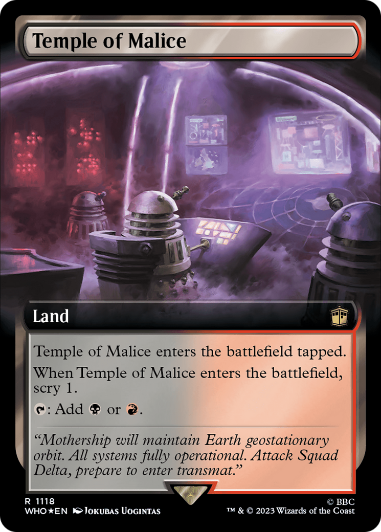 Temple of Malice (Extended Art) (Surge Foil) [Doctor Who] | Cards and Coasters CA