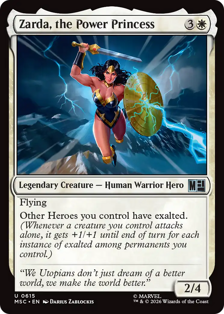 Zarda, the Power Princess [Marvel Super Heroes Commander] | Cards and Coasters CA