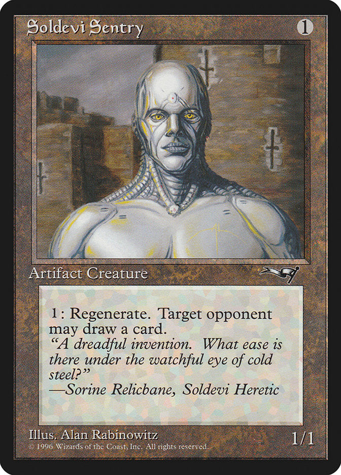 Soldevi Sentry (Tower Background) [Alliances] | Cards and Coasters CA