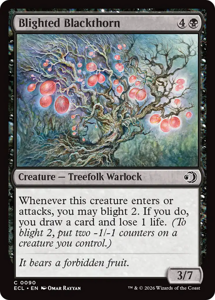 Blighted Blackthorn [Lorwyn Eclipsed] | Cards and Coasters CA