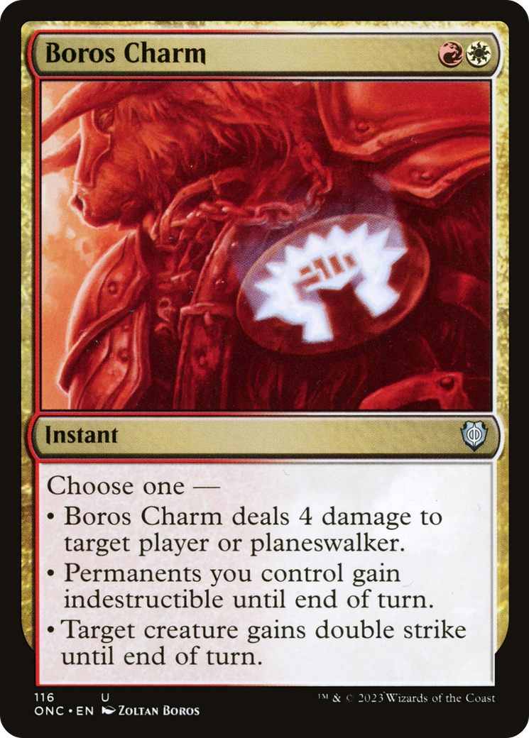 Boros Charm [Phyrexia: All Will Be One Commander] | Cards and Coasters CA