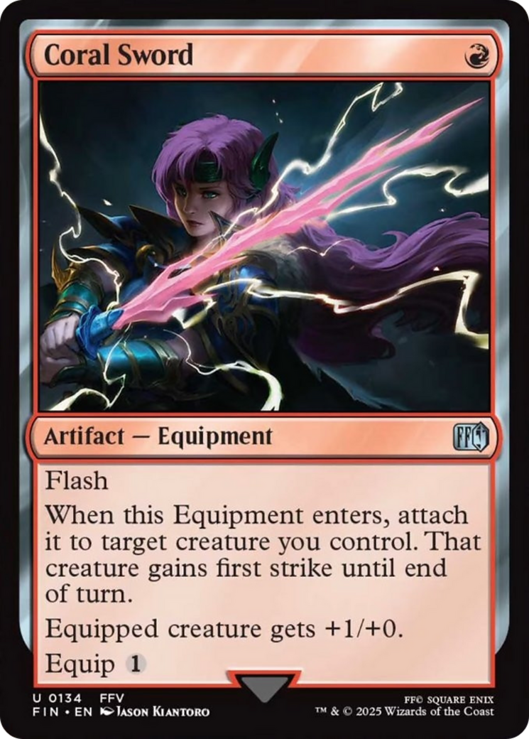 Coral Sword [FINAL FANTASY] | Cards and Coasters CA