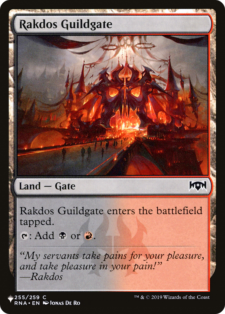 Rakdos Guildgate [The List] | Cards and Coasters CA