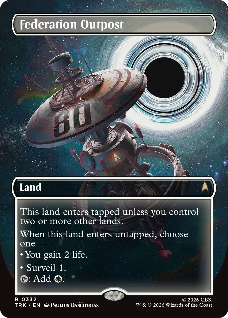 Federation Outpost (Borderless) [Star Trek] | Cards and Coasters CA