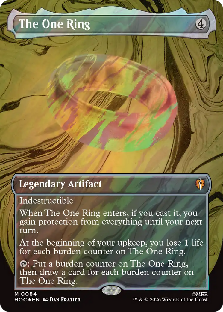 The One Ring (Borderless) (Surge Foil) [The Hobbit] | Cards and Coasters CA