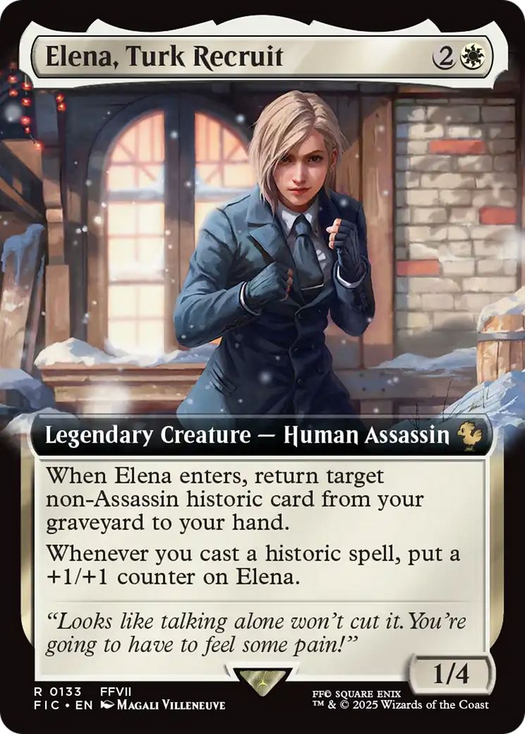 Elena, Turk Recruit (Extended Art) [FINAL FANTASY Commander] | Cards and Coasters CA