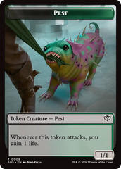 Fractal (0005) // Pest (0009) Double-Sided Token [Secrets of Strixhaven Tokens] | Cards and Coasters CA