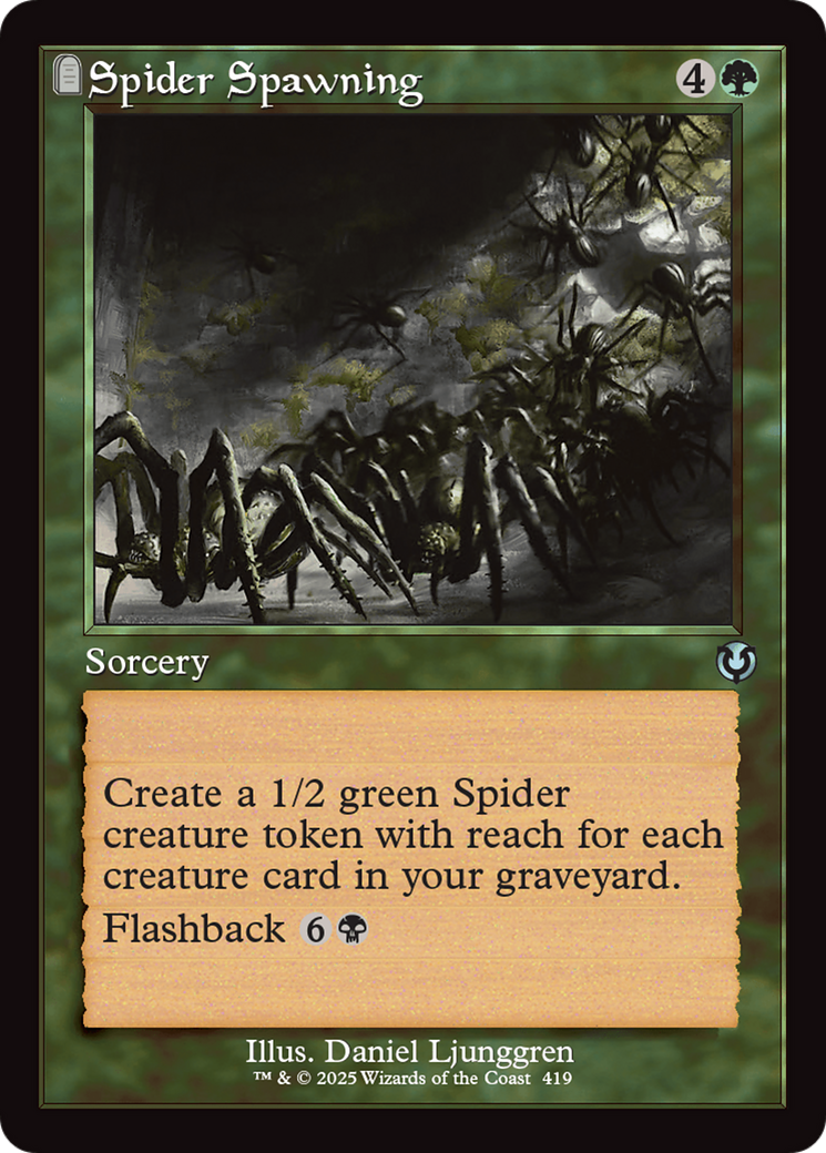 Spider Spawning (Retro Frame) [Innistrad Remastered] | Cards and Coasters CA